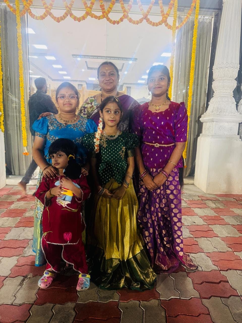 Young students of the academy in traditional dress